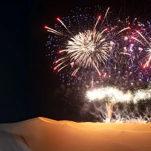 Fireworks over Liwa