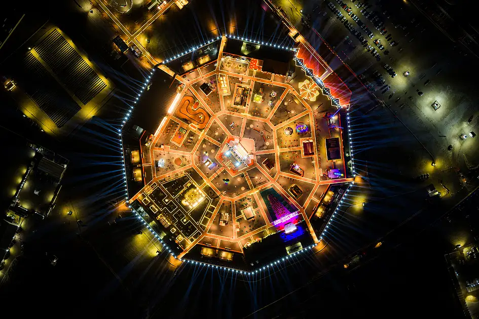 Aerial view of Liwa Village